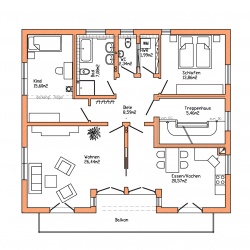 Grundriss Ferienwohnung Alpenrose